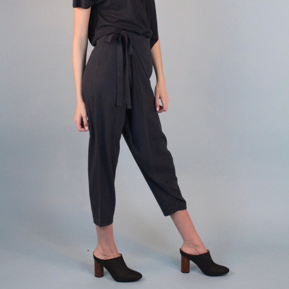 Raw silk sarong pants